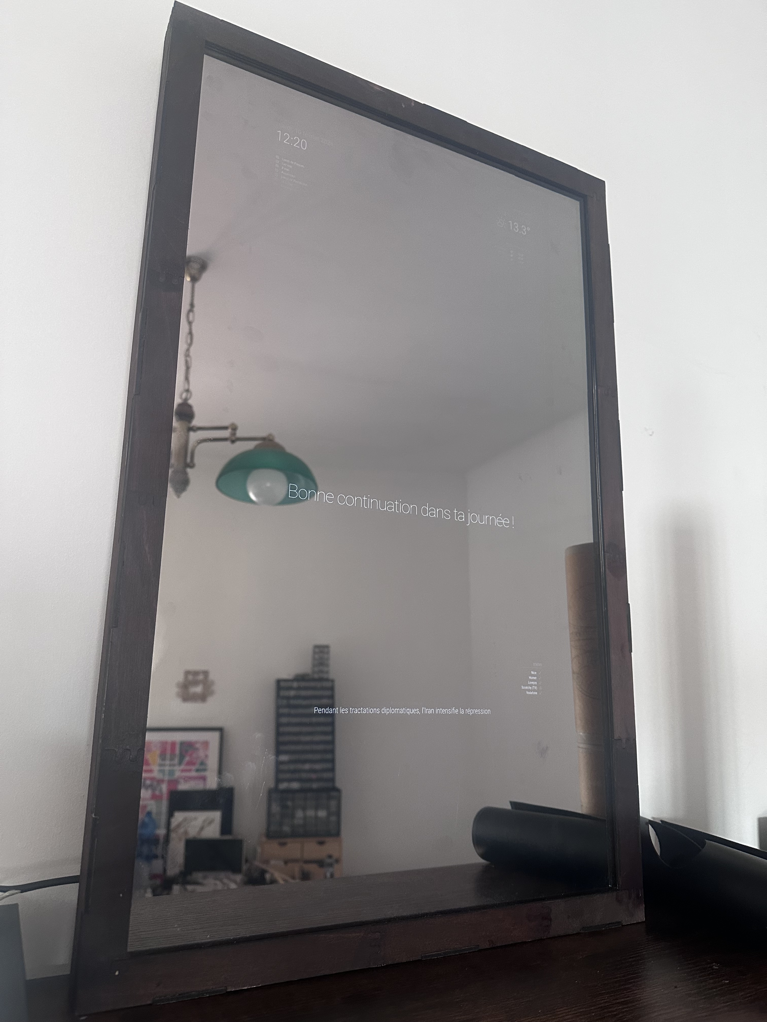 Magic Mirror finished — front view