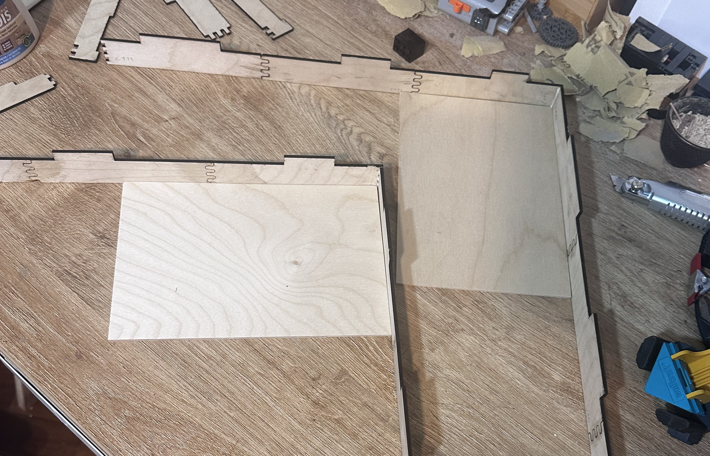 Backing layers and sidewalls