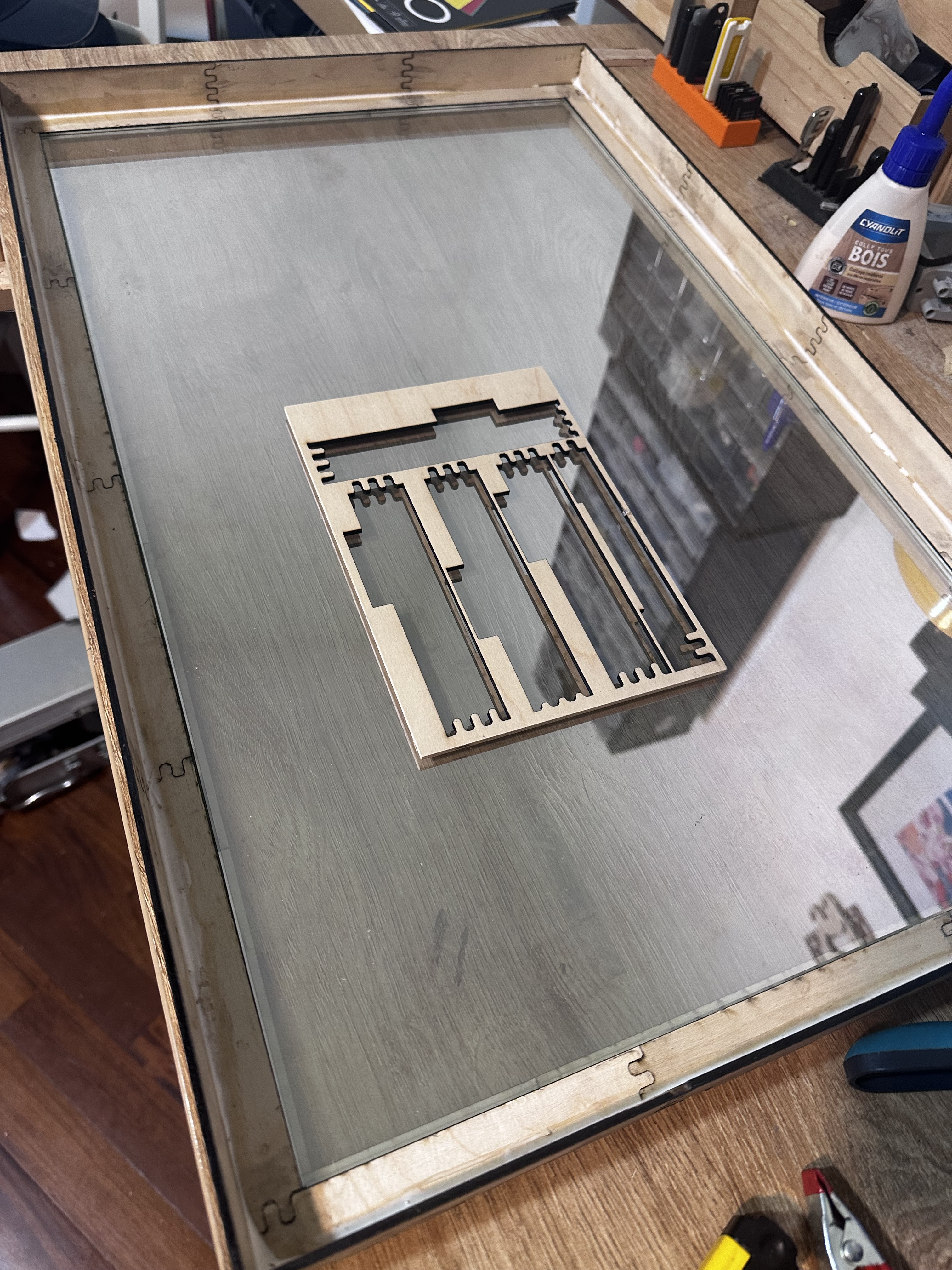 Rear view with mirror in place